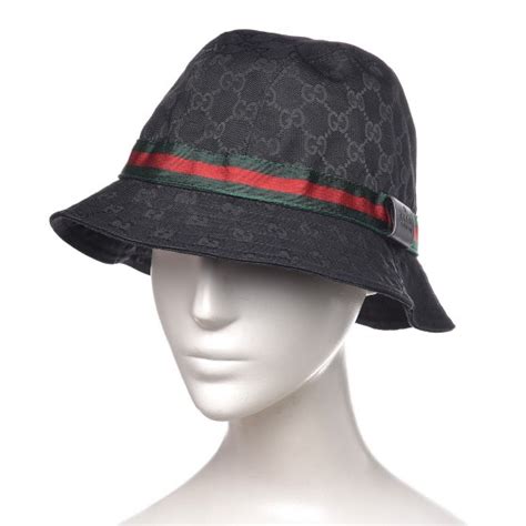 chapeau gucci noir|gucci bucket hat.